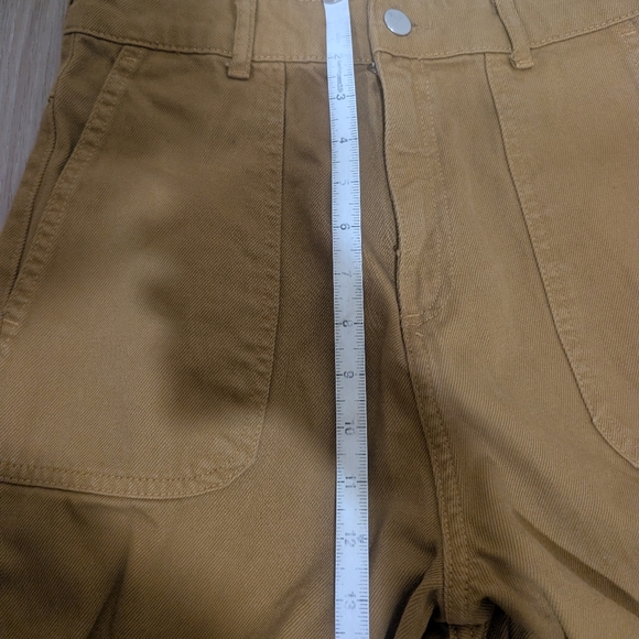 Ba&sh Dixon Cotton Twill Wide Leg Pants in Ocre - Picture 11 of 16